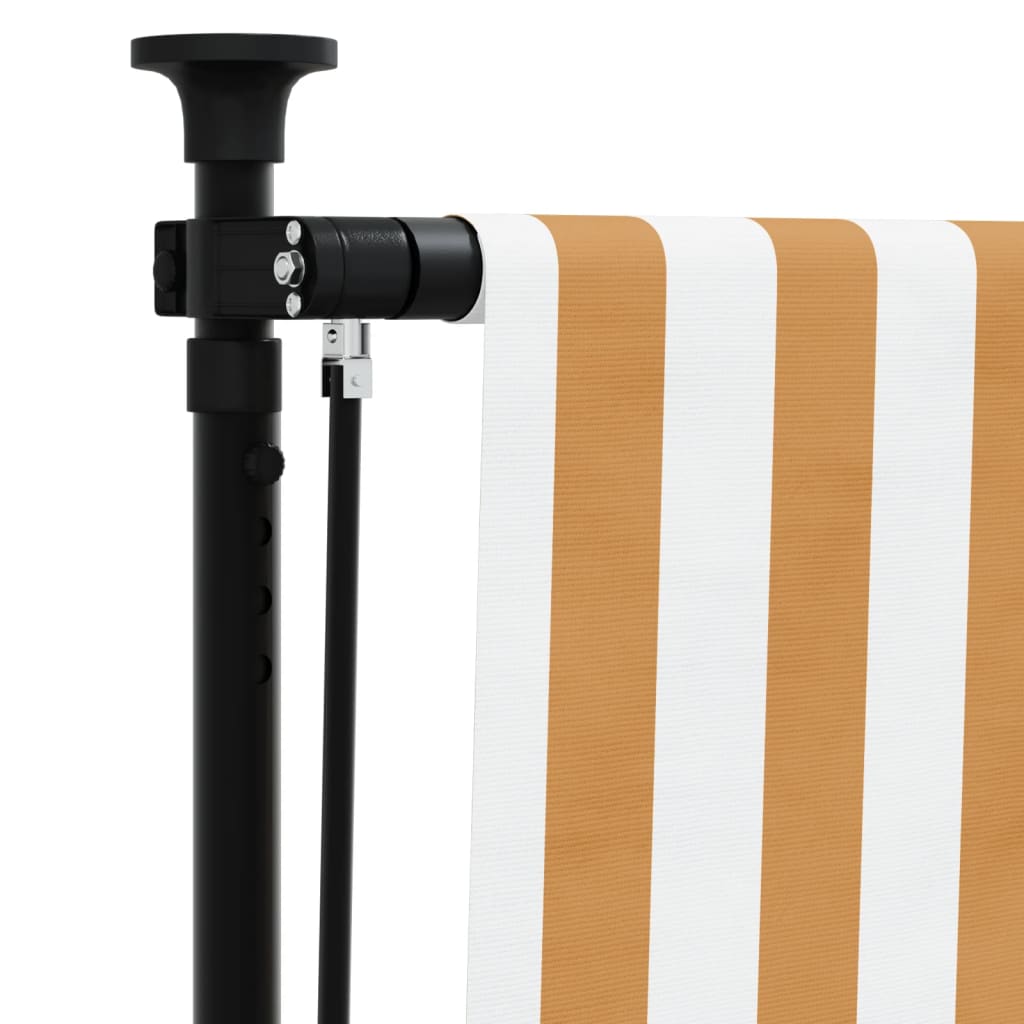 Estore de rolo exterior 150x270 cm tecido/aço laranja e branco - Image 5
