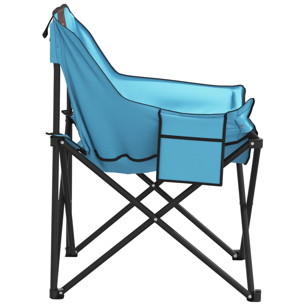 Cadeiras de campismo com bolso dobráveis 2 pcs azul brilhante - Image 6