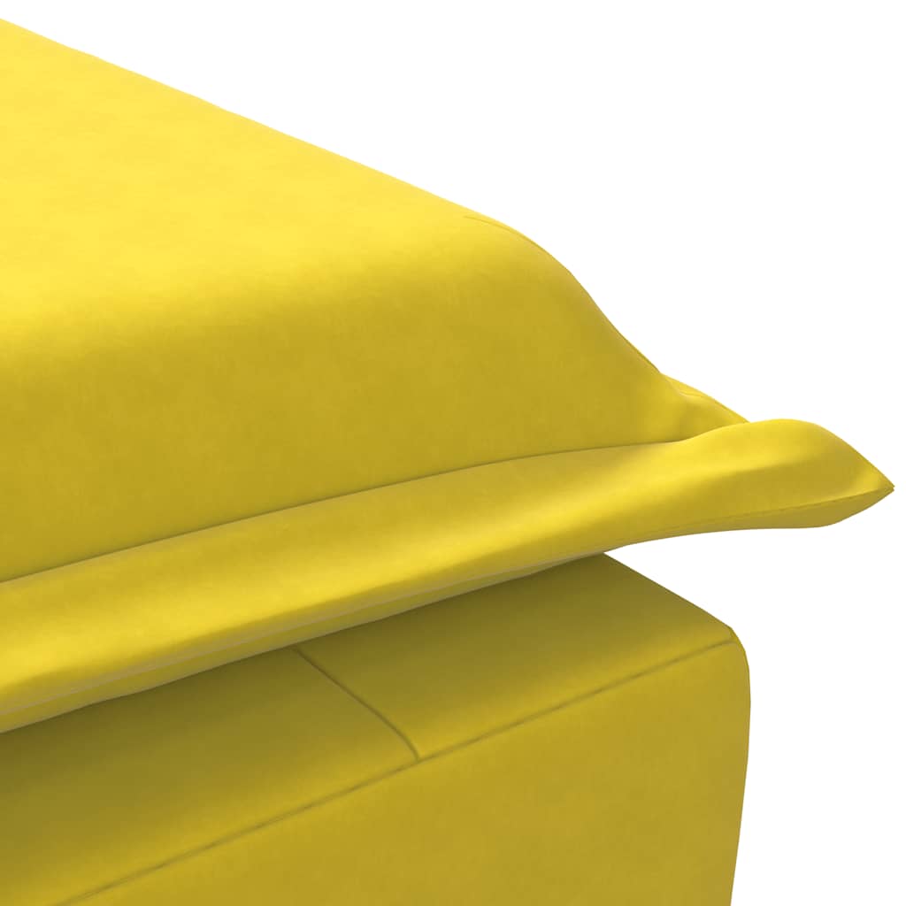 Chaise lounge de massagem com rolo veludo amarelo - Image 7