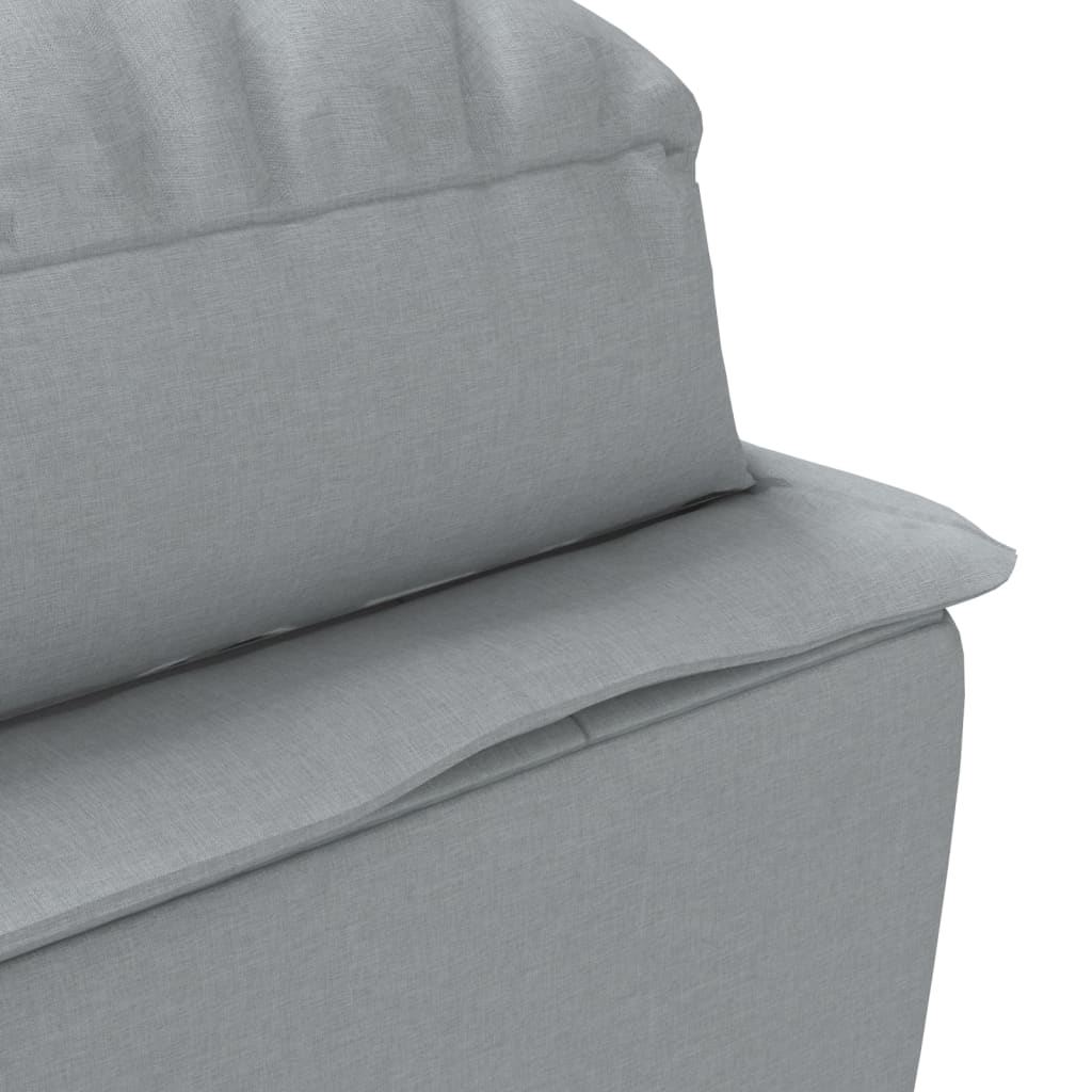 Chaise lounge com almofadões tecido cinzento-claro - Image 6