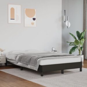 Estrutura de cama sem castanho colchão 120x190cm couro do falso