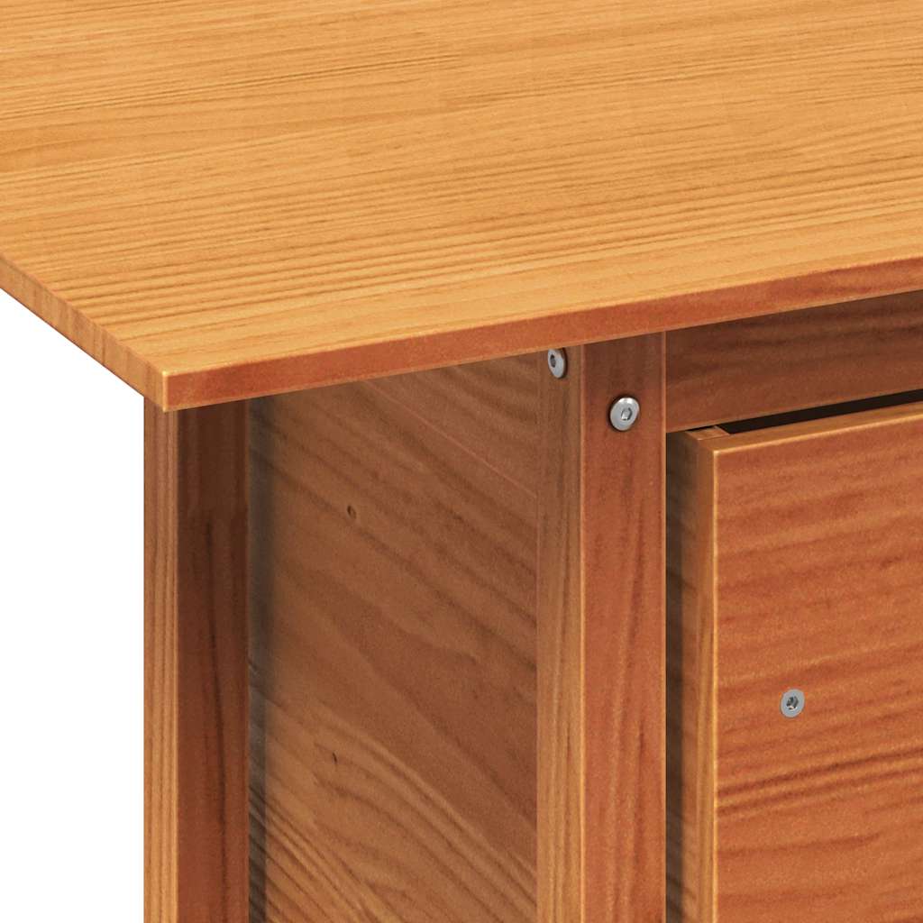 Mesa de jardim 100x50x75cm madeira de pinho maciça castanho-mel - Image 9