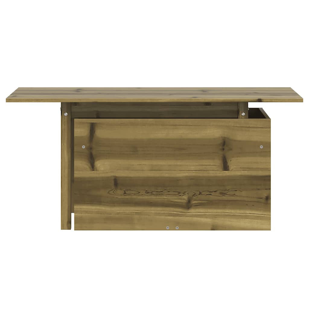 Mesa de jardim 100x50x75 cm madeira de pinho impregnada - Image 4