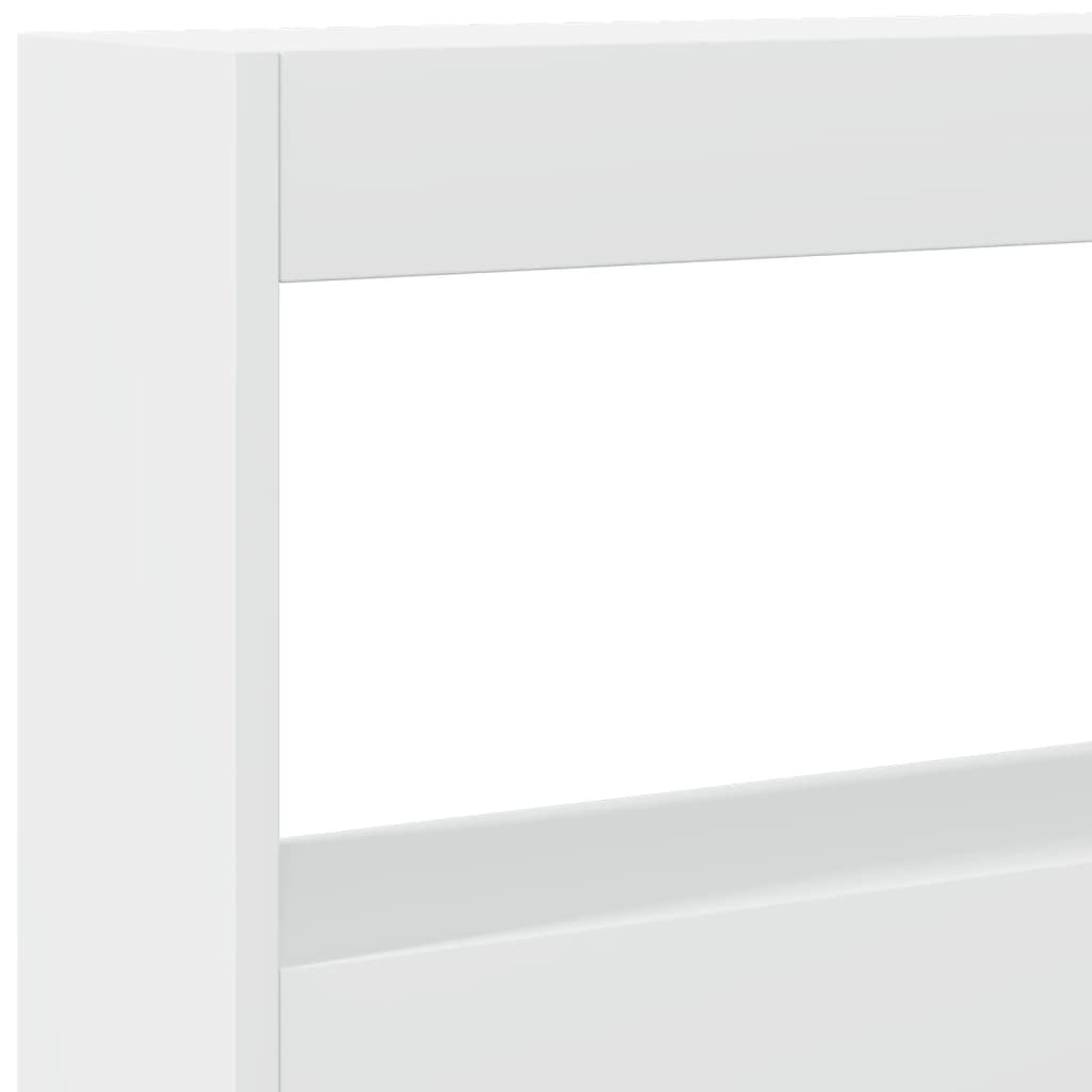 Armário de cabeceira com luzes LED 160x17x102 cm branco - Image 8