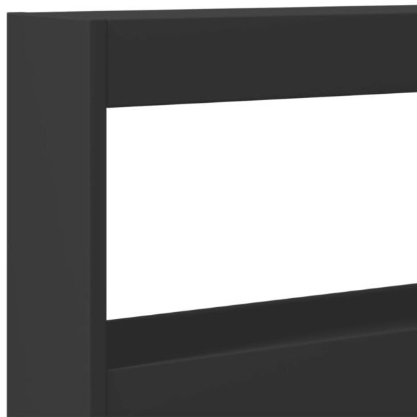 Armário de cabeceira com luzes LED 200x17x102 cm preto - Image 8