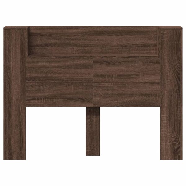 Armário cabeceira luzes LED 140x16,5x103,5 cm carvalho castanho - Image 5