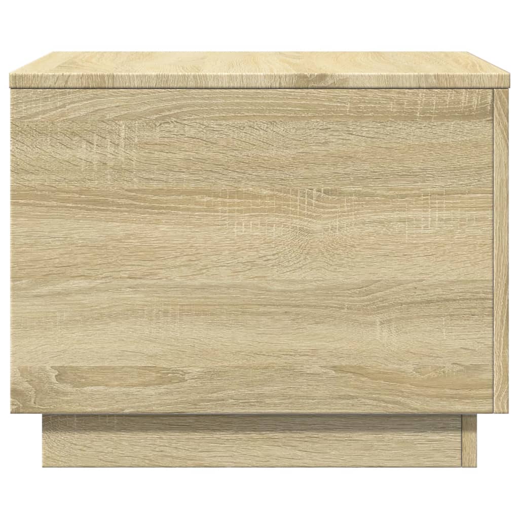 Mesa de centro com luzes LED 50x50x40 cm carvalho sonoma - Image 6