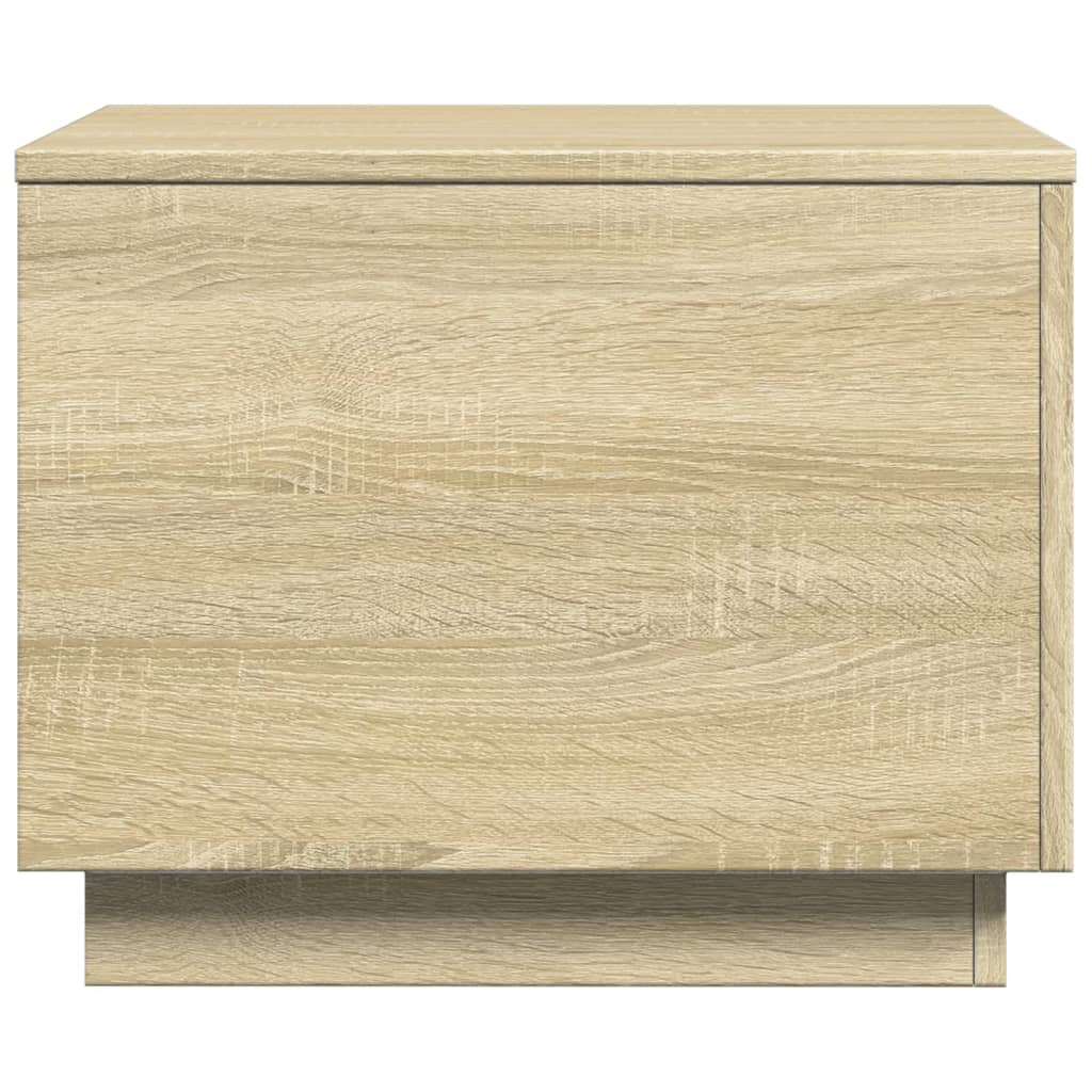 Mesa de centro com luzes LED 50x50x40 cm carvalho sonoma - Image 7
