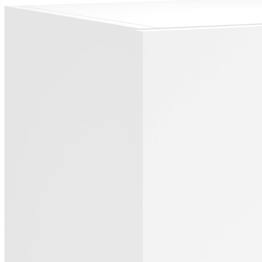 4pcs móveis de parede p/ TV c/ LEDs derivados de madeira branco - Image 10