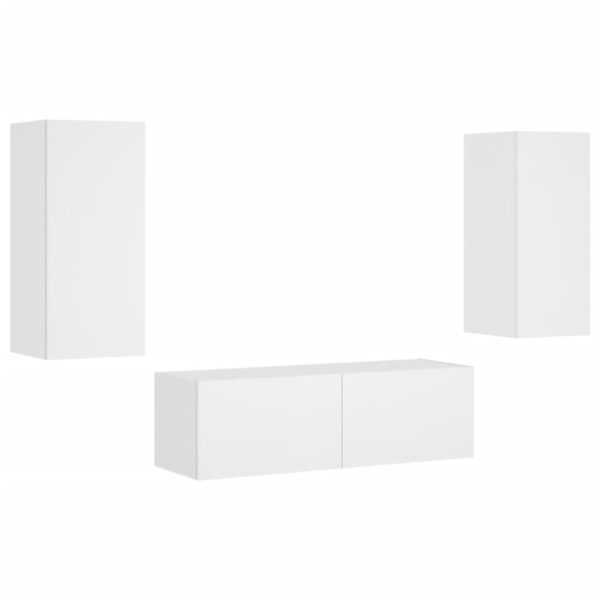 3 pcs móveis de parede para TV com luzes LED branco - Image 2