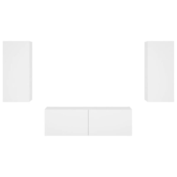3 pcs móveis de parede para TV com luzes LED branco - Image 6