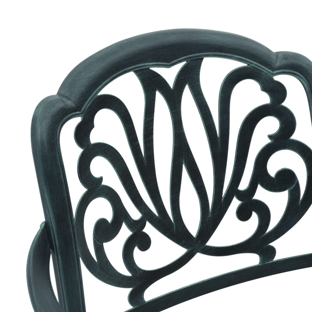 Cadeiras de jardim 2 pcs alumínio fundido verde - Image 7