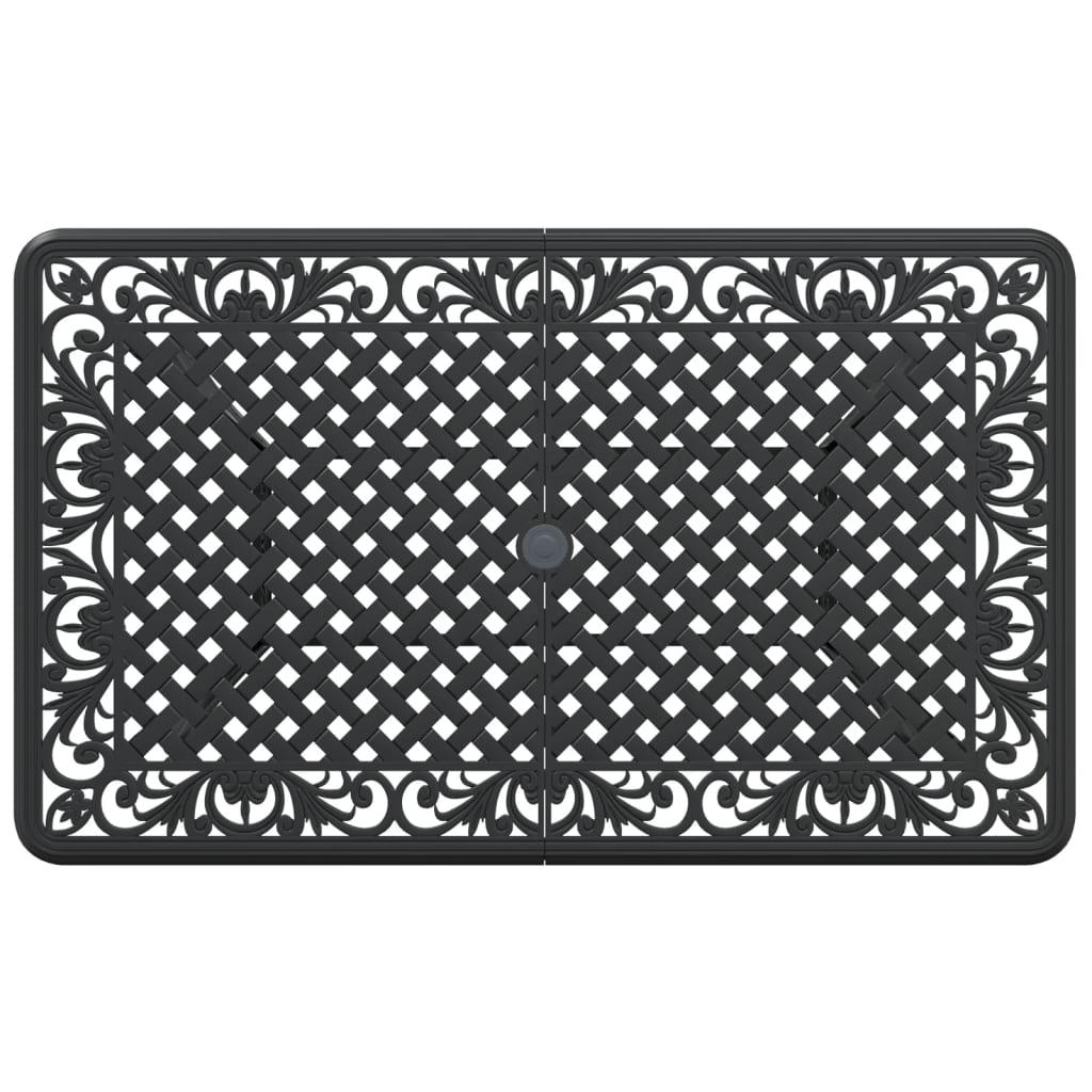 Mesa de jardim 150x90x72 cm alumínio fundido preto - Image 7