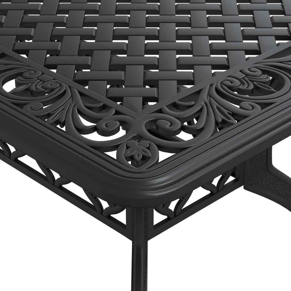 Mesa de jardim 150x90x72 cm alumínio fundido preto - Image 8