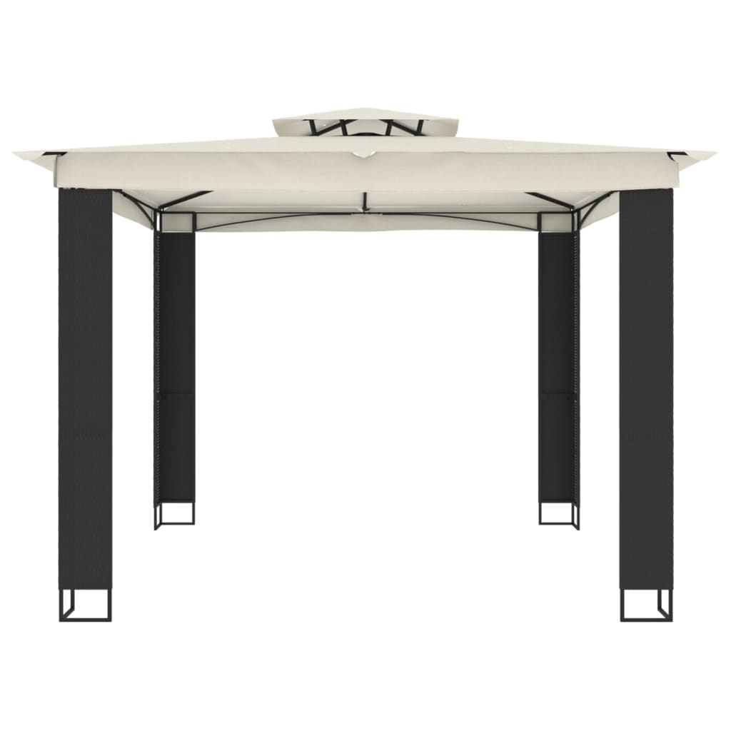 VidaXL Gazebo com telhado duplo 2,94x2,94 m aço creme - Image 2