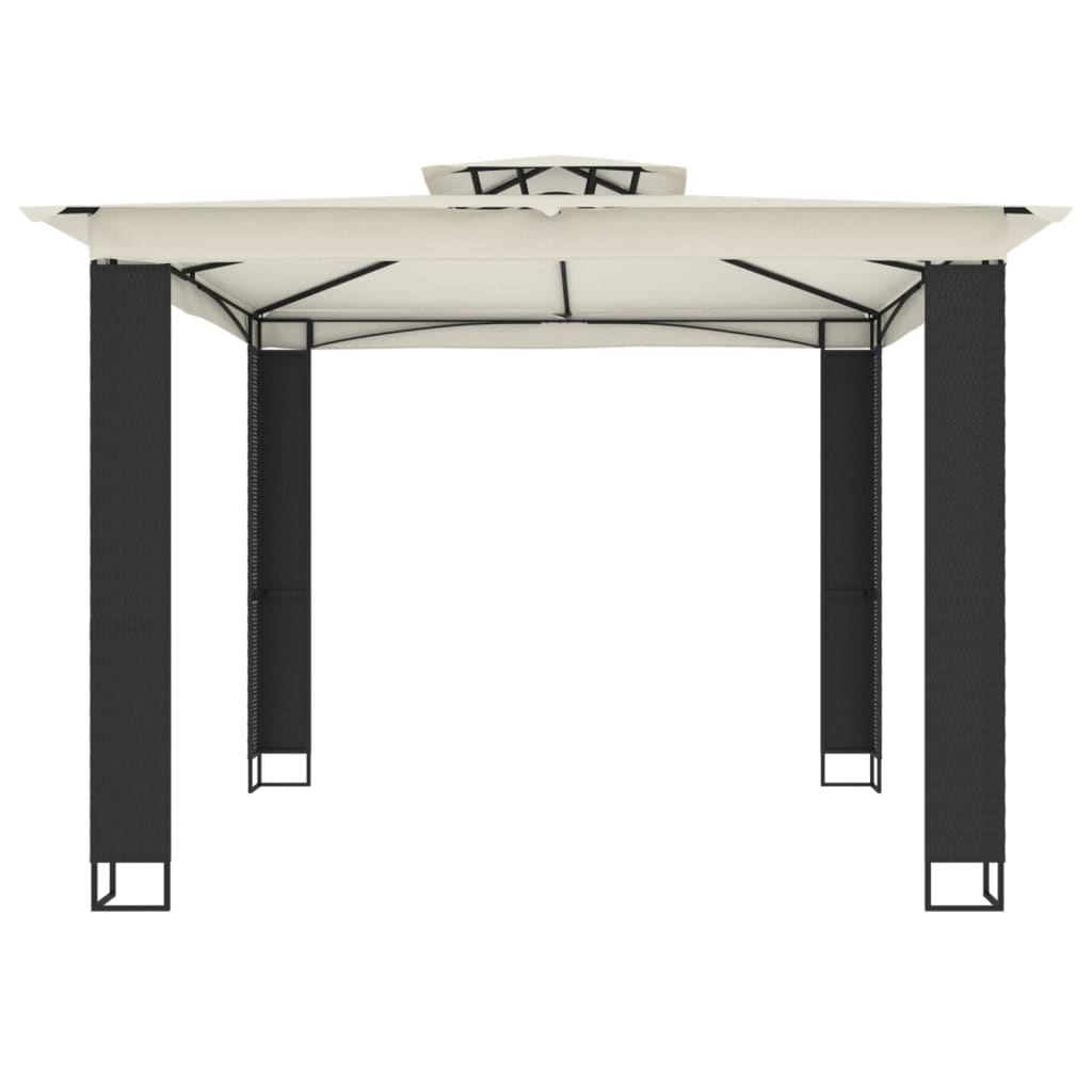 VidaXL Gazebo com telhado duplo 2,94x2,94 m aço creme - Image 3
