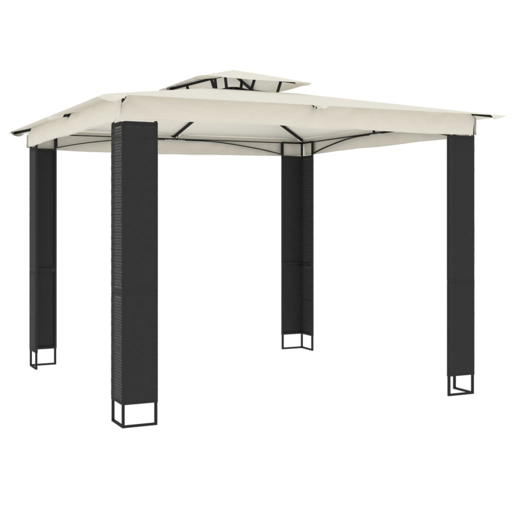 VidaXL Gazebo com telhado duplo 2,94x2,94 m aço creme - Image 4