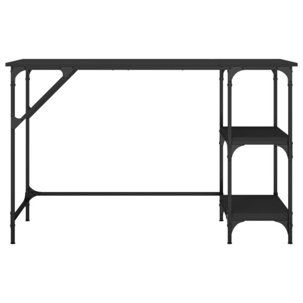 Secretária 120x50x75 cm metal e derivados de madeira preto - Image 4