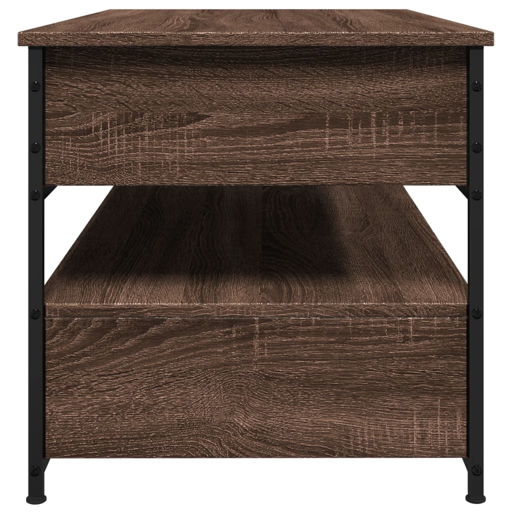 Mesa centro 85x50x50 cm deriv. madeira/metal carvalho castanho - Image 5