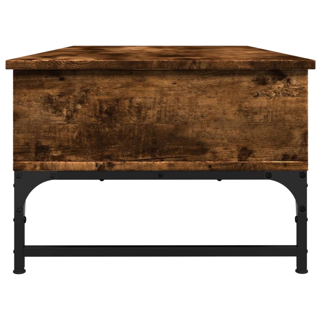 Mesa de centro 100x50x35cm deriv. madeira/metal carvalho fumado - Image 5
