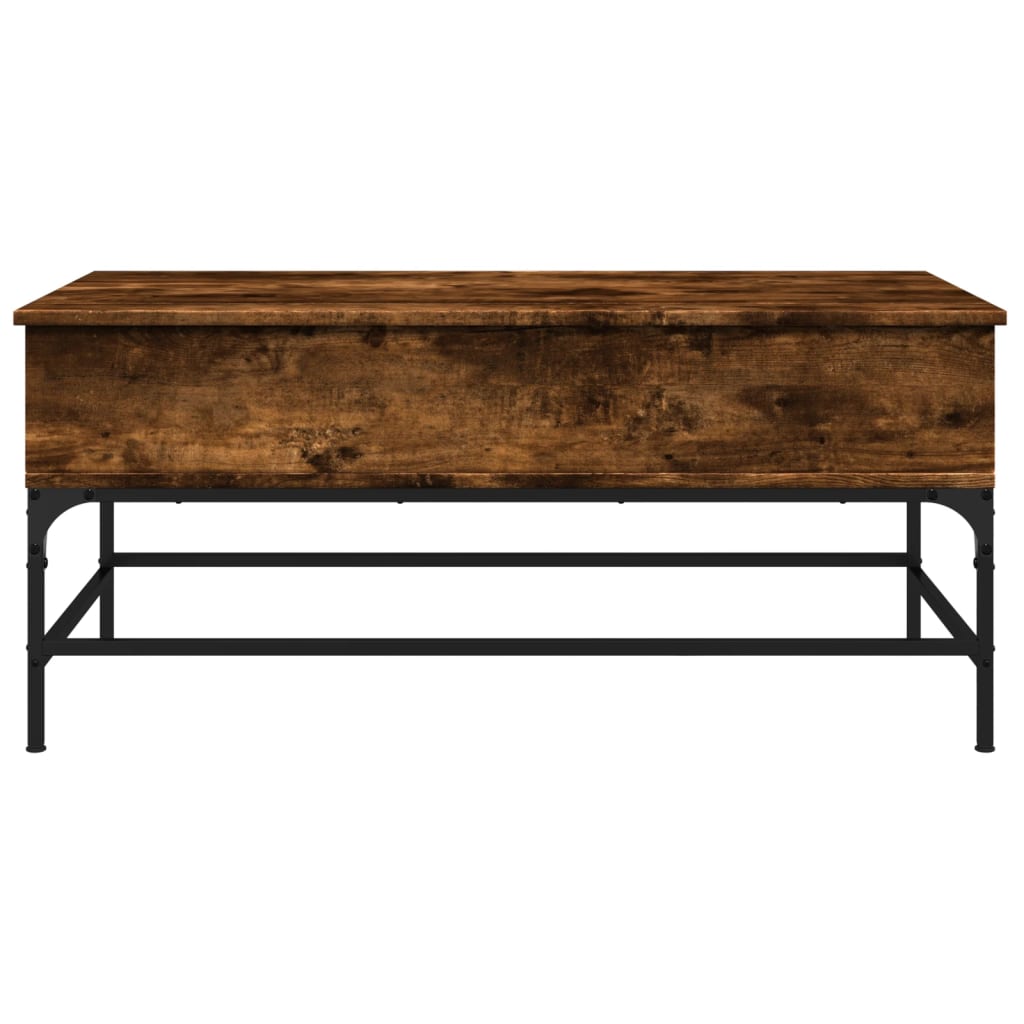 Mesa de centro 100x50x45cm deriv. madeira/metal carvalho fumado - Image 4
