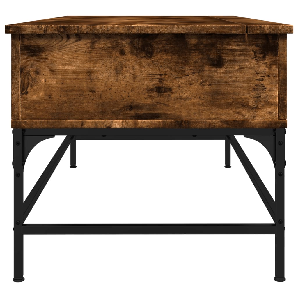 Mesa de centro 100x50x45cm deriv. madeira/metal carvalho fumado - Image 5