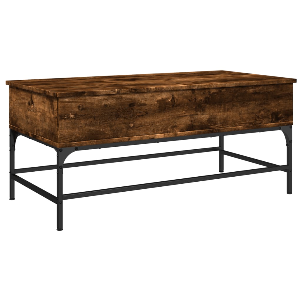 Mesa de centro 100x50x45cm deriv. madeira/metal carvalho fumado - Image 6