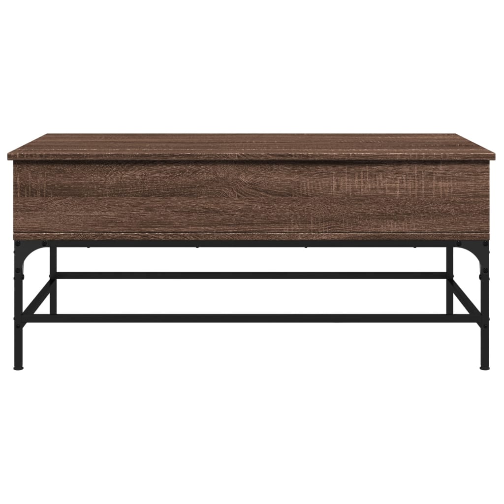 Mesa centro 100x50x45cm deriv. madeira/metal carvalho castanho - Image 4