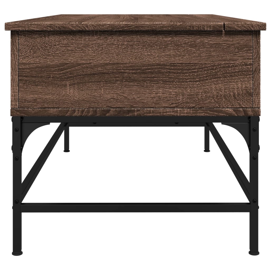 Mesa centro 100x50x45cm deriv. madeira/metal carvalho castanho - Image 5