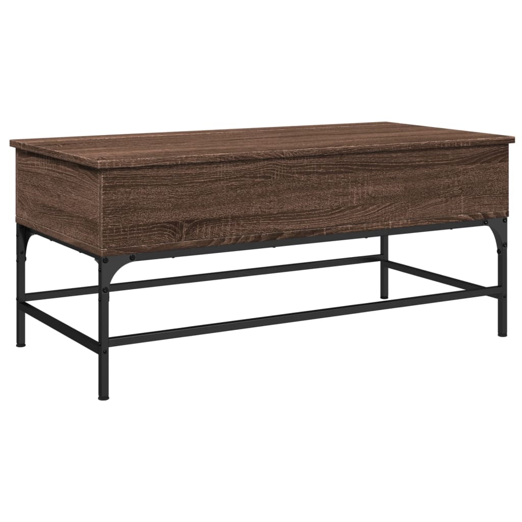 Mesa centro 100x50x45cm deriv. madeira/metal carvalho castanho - Image 6