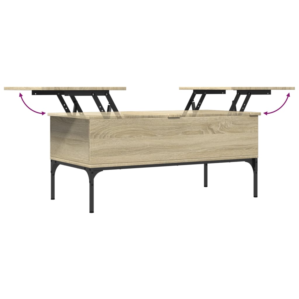 Mesa de centro 100x50x45cm deriv. madeira/metal carvalho sonoma - Image 7