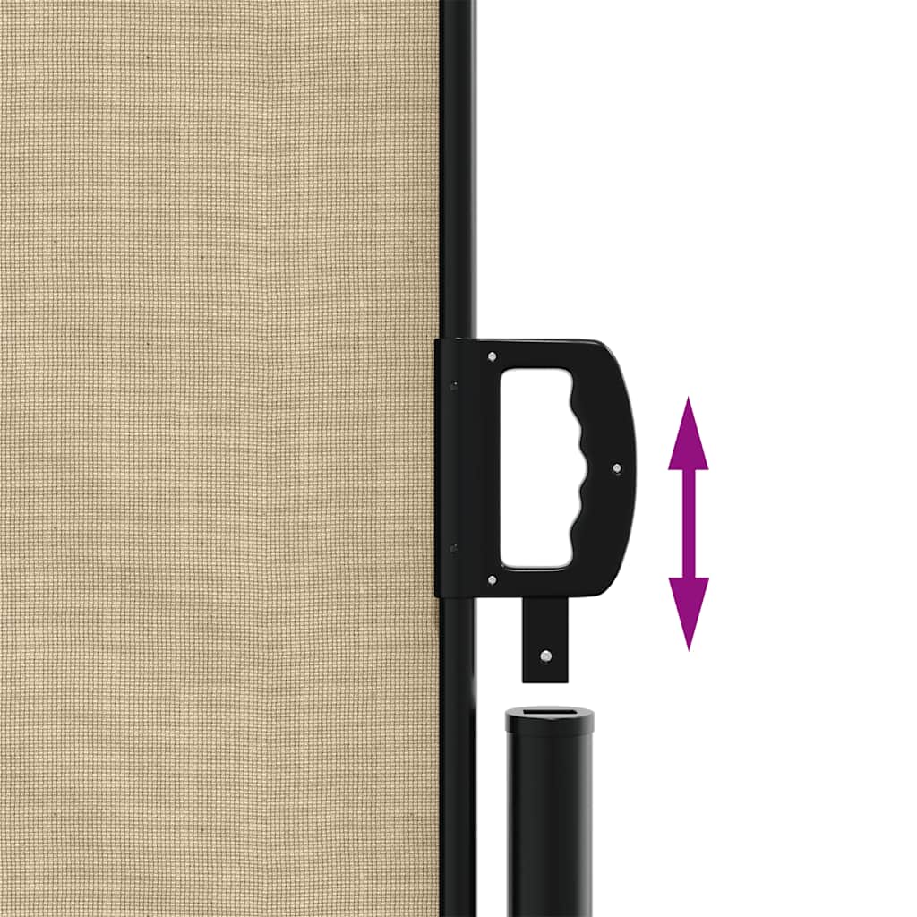 Toldo lateral retrátil 140x600 cm bege - Image 5