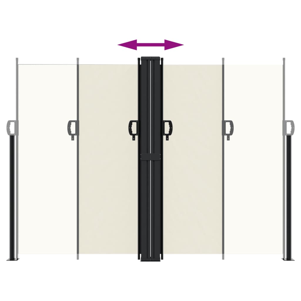 Toldo lateral retrátil 180x600 cm cor creme - Image 4