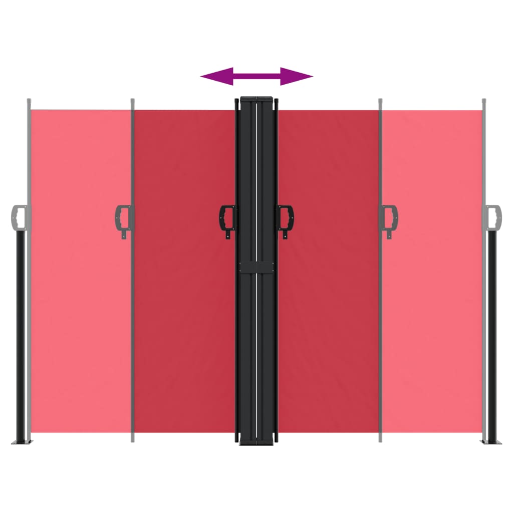 Toldo lateral retrátil 180x600 cm vermelho - Image 4