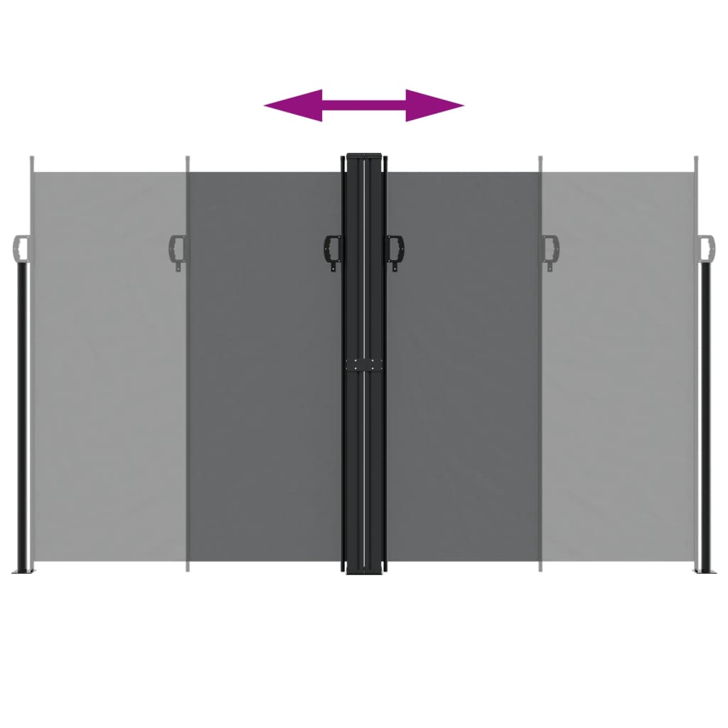 Toldo lateral retrátil 200x600 cm preto - Image 4