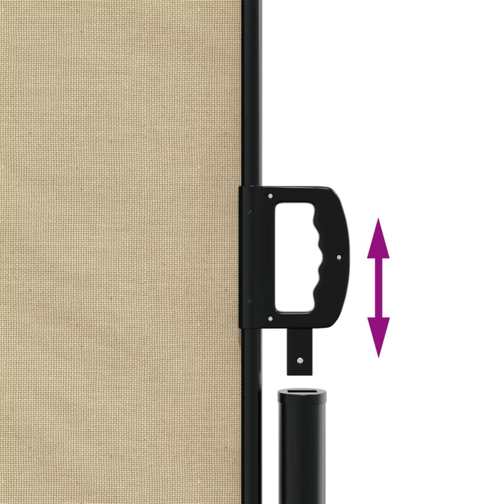 Toldo lateral retrátil 220x600 cm bege - Image 5
