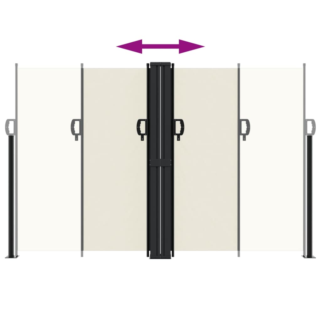 Toldo lateral retrátil 160x1200 cm creme - Image 4