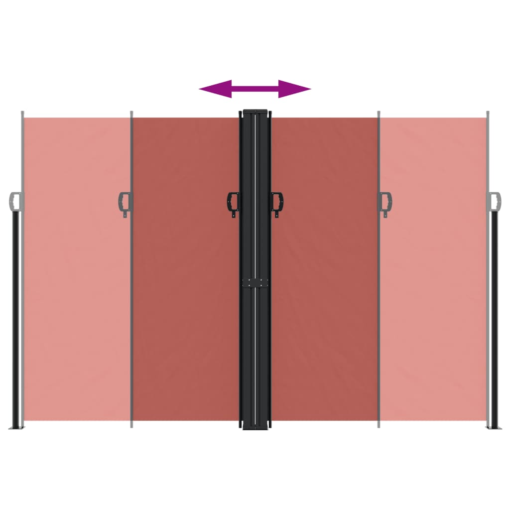 Toldo lateral retrátil 220x1200 cm terracotta - Image 4