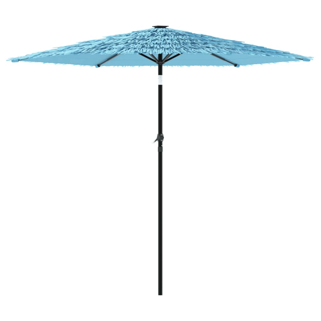Guarda-sol de jardim com poste de aço 223x223x213 cm azul - Image 4