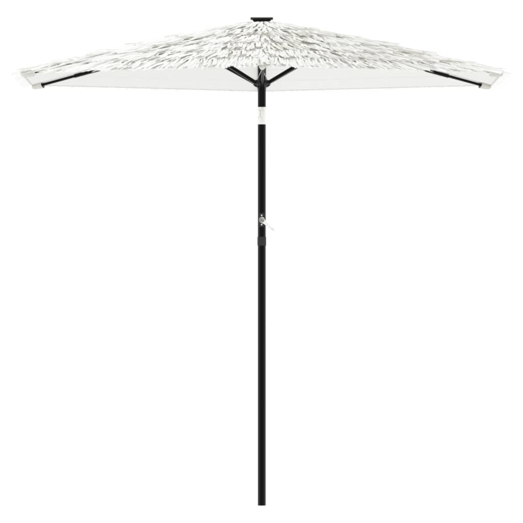 Guarda-sol de jardim com poste de aço 223x223x213 cm branco - Image 2