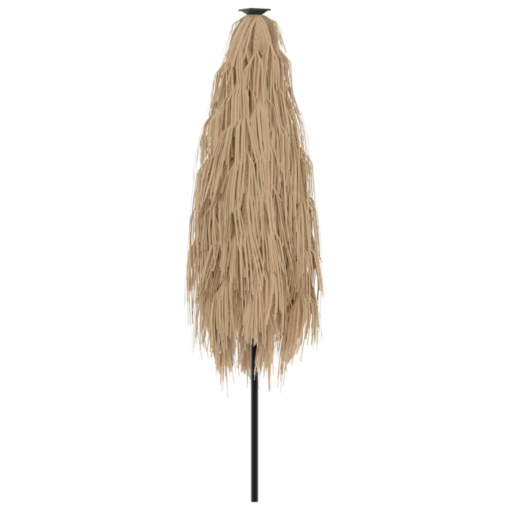 Guarda-sol c/ luzes LED e poste de aço 300x200x250 cm castanho - Image 6