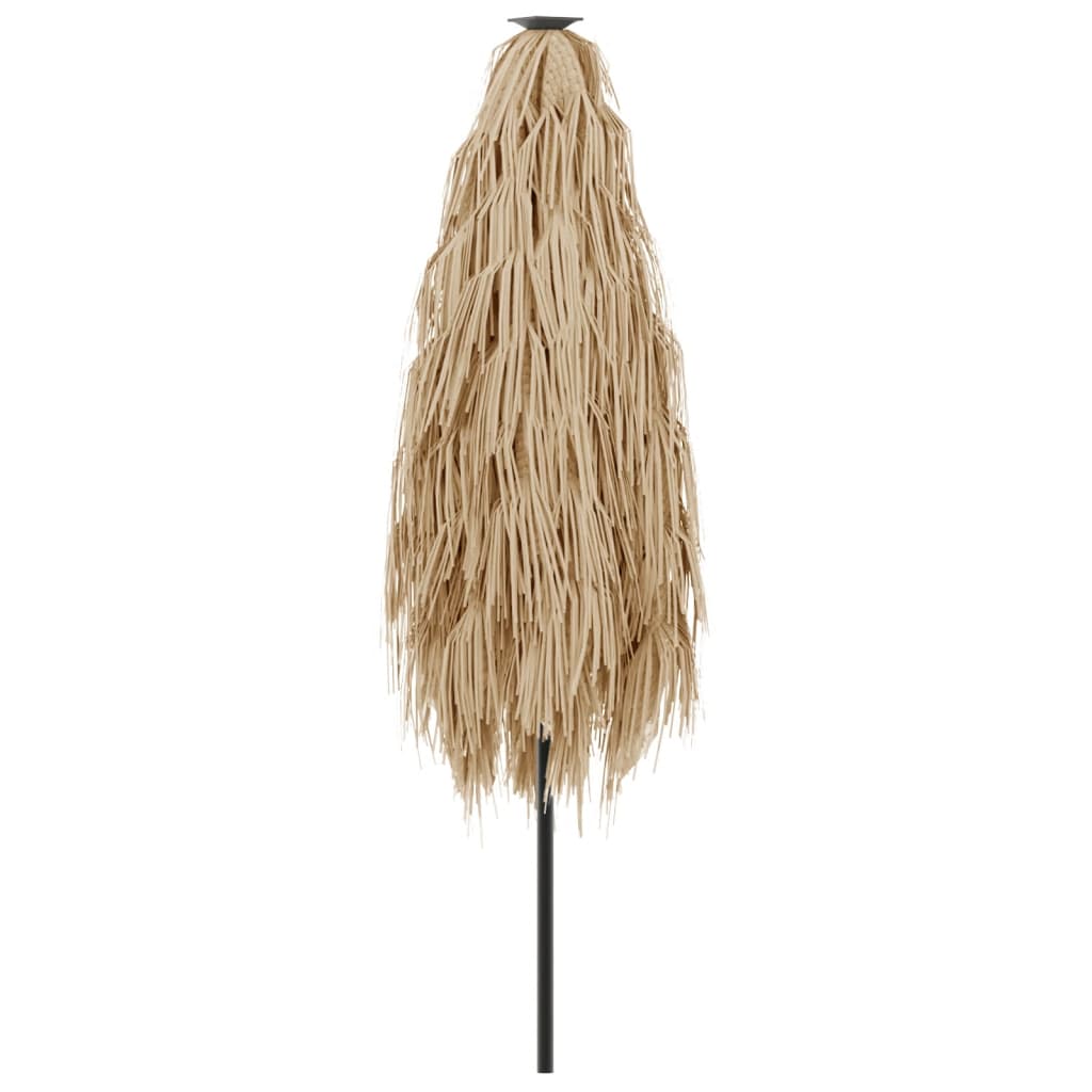 Guarda-sol c/ luzes LED e poste de aço 268x268x226 cm castanho - Image 6