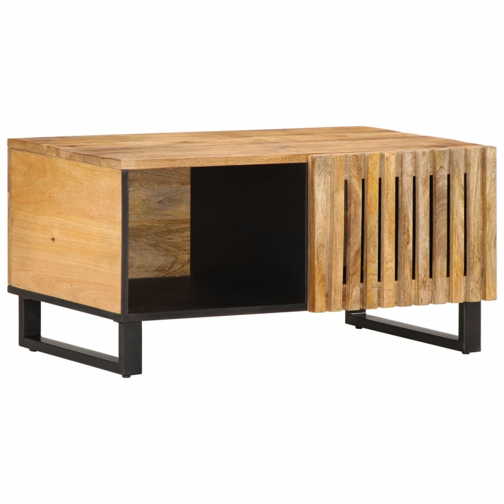 Mesa de centro 80x51x40 cm madeira de mangueira áspera maciça