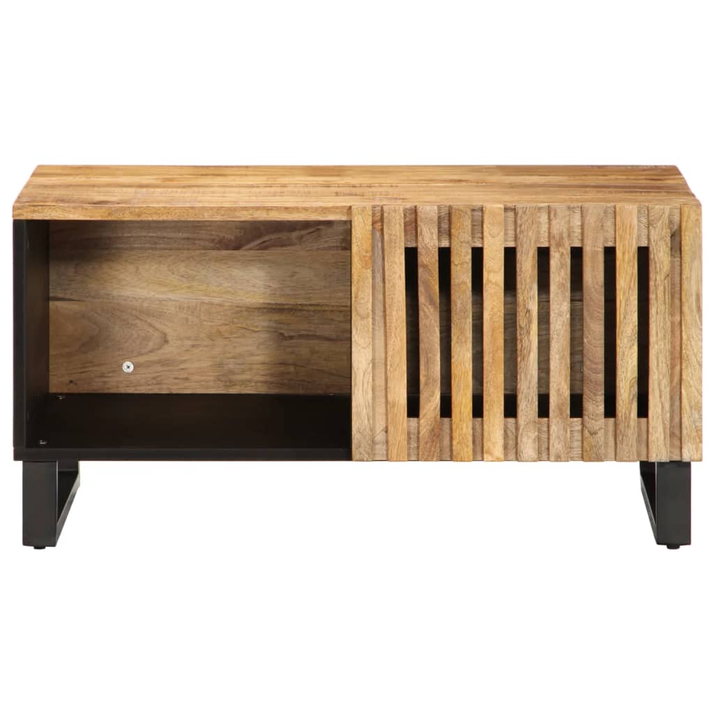 Mesa de centro 80x51x40 cm madeira de mangueira áspera maciça - Image 2