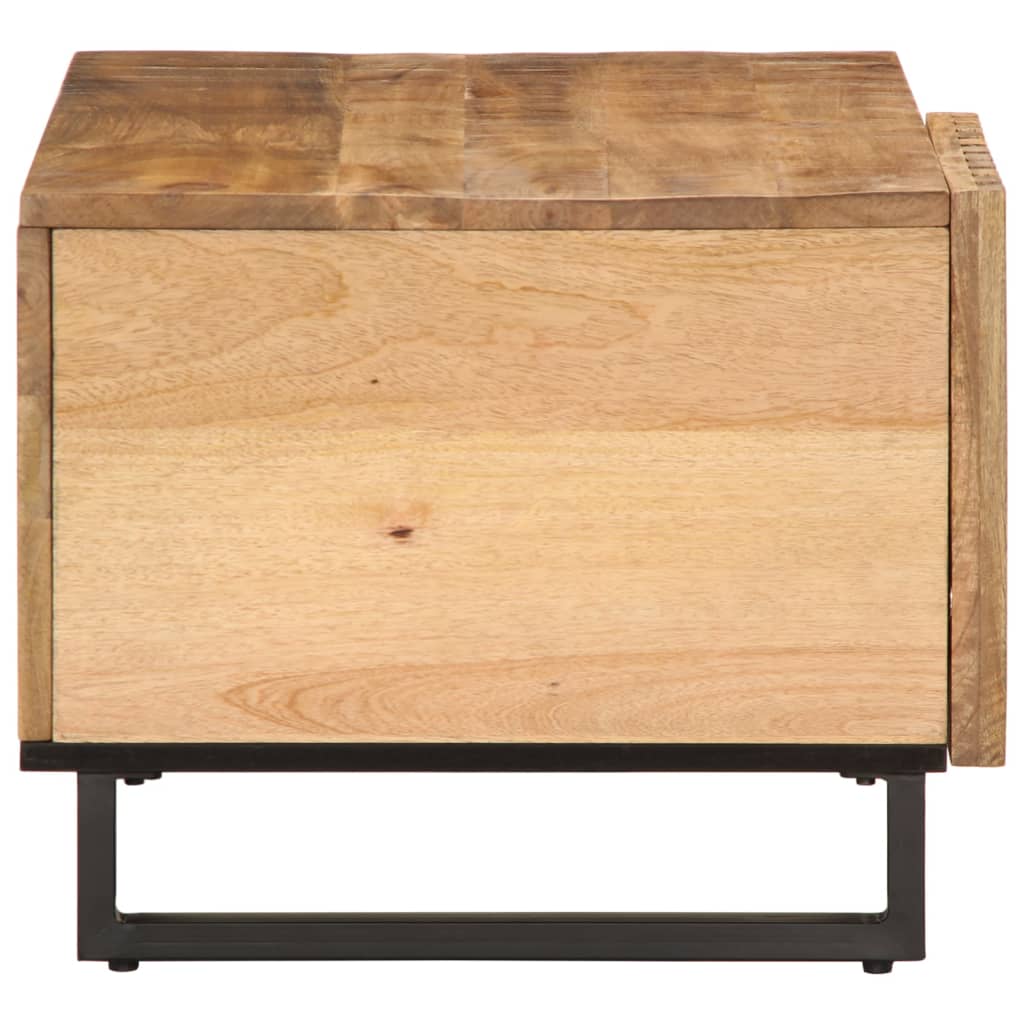 Mesa de centro 80x51x40 cm madeira de mangueira áspera maciça - Image 3