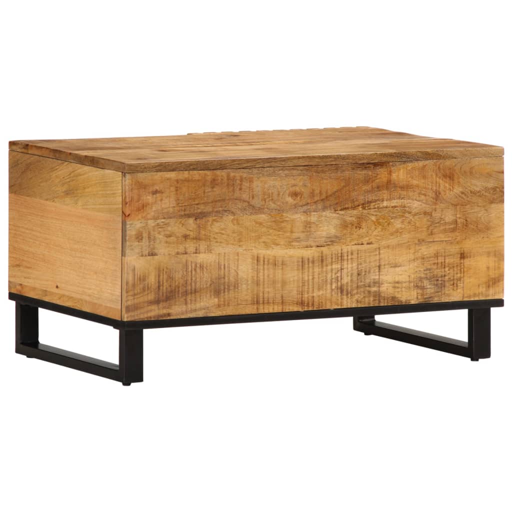 Mesa de centro 80x51x40 cm madeira de mangueira áspera maciça - Image 4