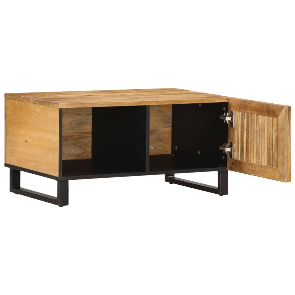 Mesa de centro 80x51x40 cm madeira de mangueira áspera maciça - Image 5