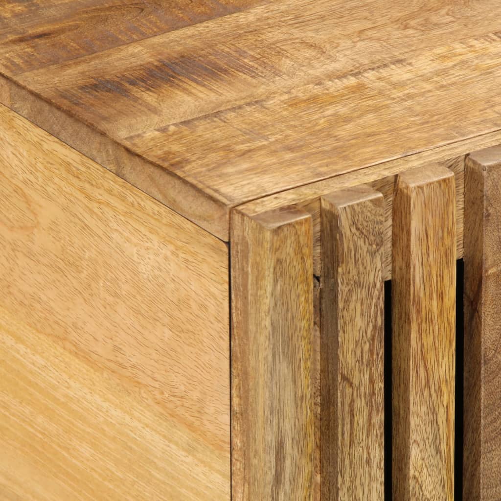 Mesa de centro 80x51x40 cm madeira de mangueira áspera maciça - Image 7