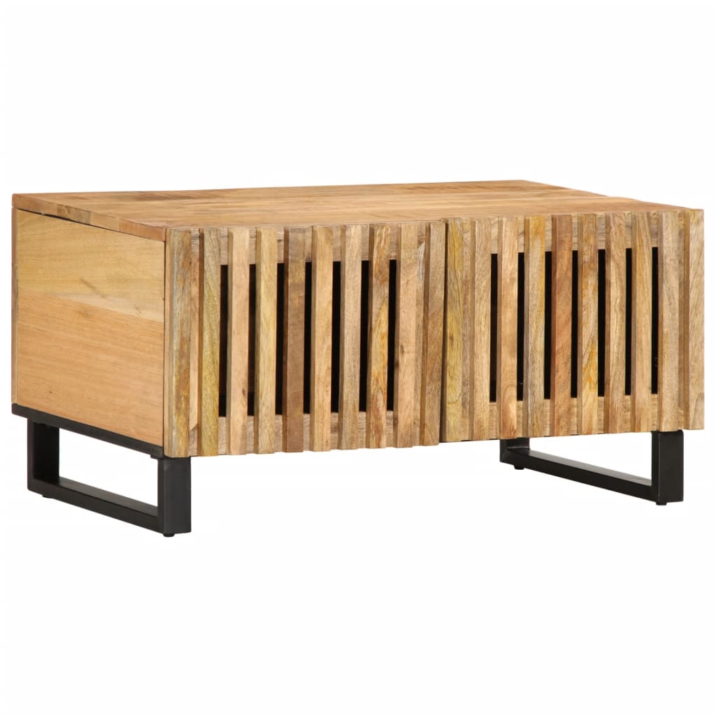 Mesa de centro 80x51x40 cm madeira de mangueira áspera maciça