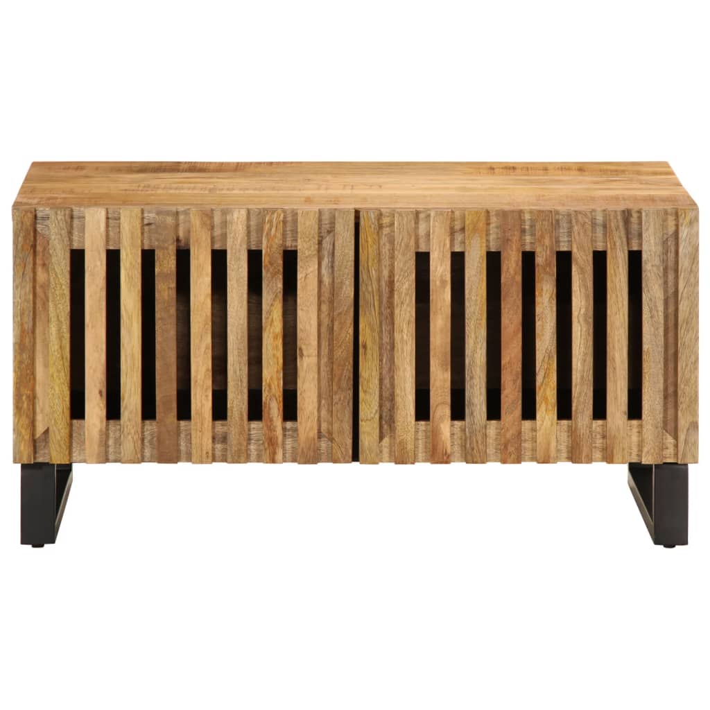 Mesa de centro 80x51x40 cm madeira de mangueira áspera maciça - Image 2